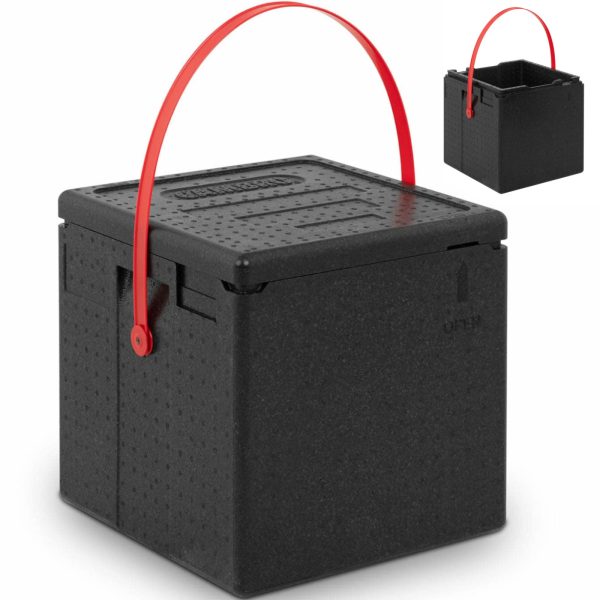 Termobox EPP Cambro konteiners picas 8. kastes pārvadāšanai 33x33x4cm sarkanā josta