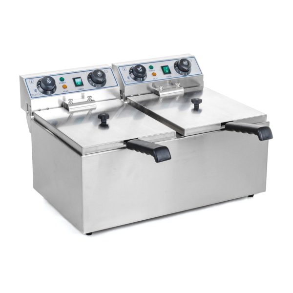 Elektriskais divkameru fritieris ar taimeri TIMER 2x9L