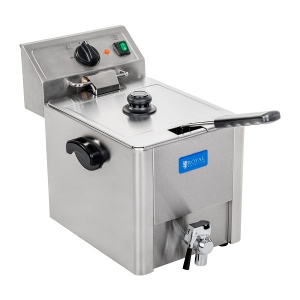 1152-frytownica-elektryczna-z-kranem-spustowym-termostat-ego-8l-royal-catering-hurtownia-tanio-cena Elektriskais fritieris ar sprūda TAP Termostat Ego 8L