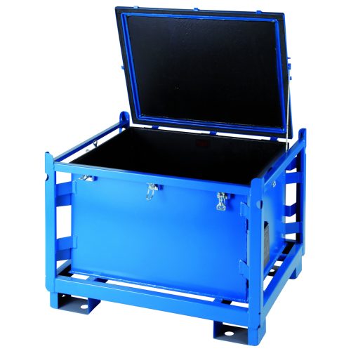Metāla sertificēts konteineru skābes rezistents akumulatora kaste 120x100x91cm 500L