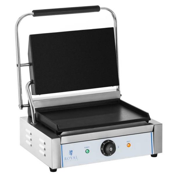 Sazinieties ar kontaktpersonu grila dubultā atsevišķu gludu Panini 2200W 230V Royal Catering