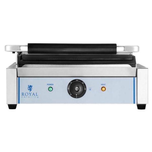 Sazinieties ar kontaktpersonu grila dubultā atsevišķu gludu Panini 2200W 230V Royal Catering