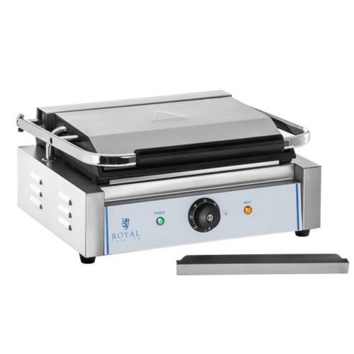 Sazinieties ar kontaktpersonu grila dubultā atsevišķu gludu Panini 2200W 230V Royal Catering