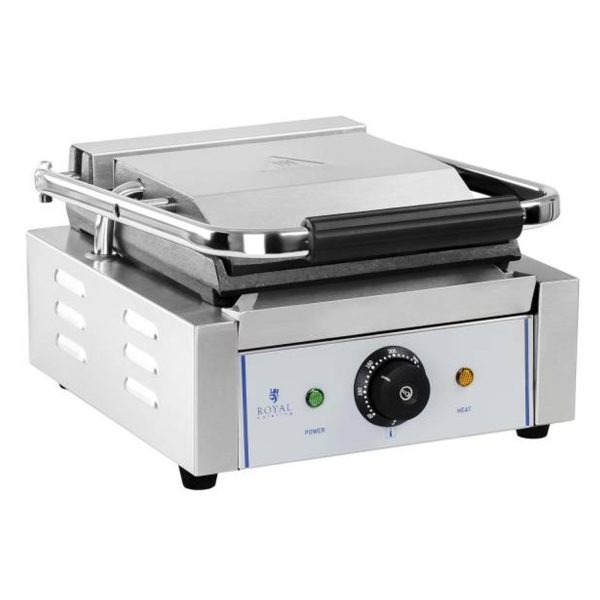 Sazinieties ar Kontaktpersonas grila dubultā atsevišķu gludu 1800W 230V Royal Catering