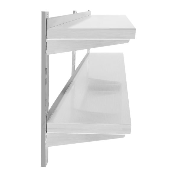 Tērauda sienas plaukts, dubults, regulējams, 180 cm