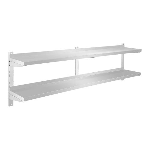 Tērauda sienas plaukts, dubults, regulējams, 180 cm