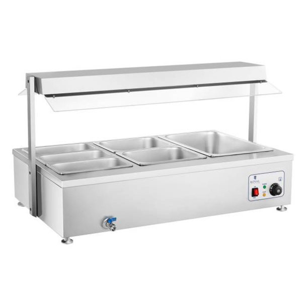 BEMAR WATRE Free -Storing sildītājs ar krānu 6 x GN 150mm 55L Karaliskā ēdināšana