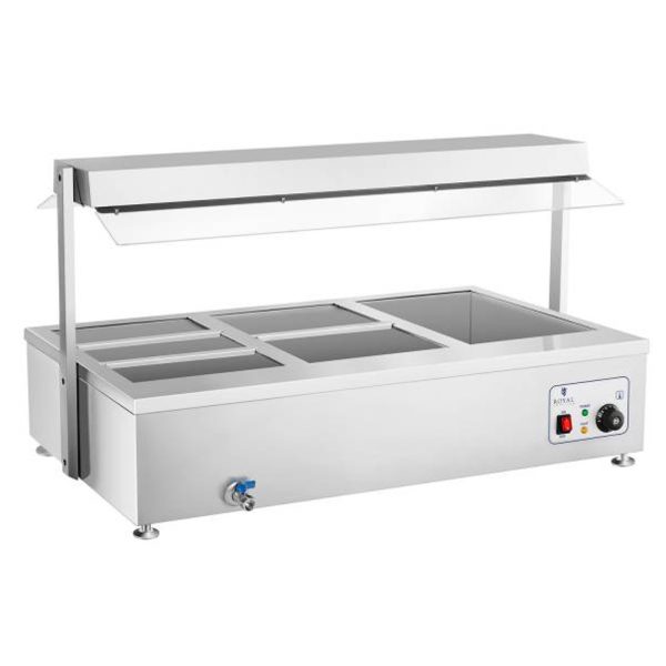 BEMAR WATRE Free -Storing sildītājs ar krānu 6 x GN 150mm 55L Karaliskā ēdināšana