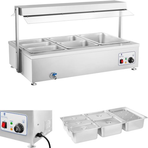 BEMAR WATRE Free -Storing sildītājs ar krānu 6 x GN 150mm 55L Karaliskā ēdināšana
