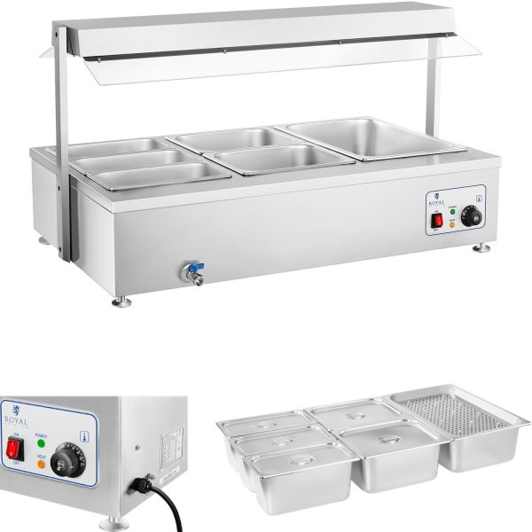 BEMAR WATRE Free -Storing sildītājs ar krānu 6 x GN 150mm 55L Karaliskā ēdināšana