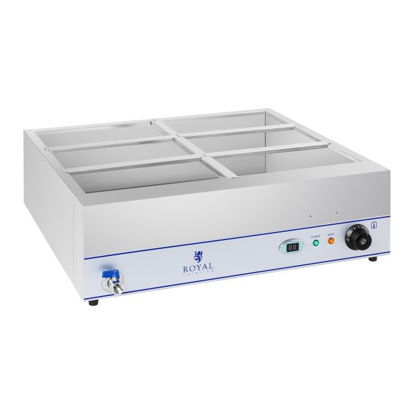 Bemar ūdens sildītājs ar krānu 6 x GN 1/3 2000W 230V Karaliskā ēdināšana
