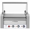 Rullīšu rullīšu grils ar vairogu un apkures atvilktni ruļļiem 20 hotdog 2600W 230V Royal Catering Desages