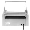 Rullīšu rullīšu grils ar vairogu un apkures atvilktni ruļļiem 16 hotdog 2200W 230V Royal Catering Desages