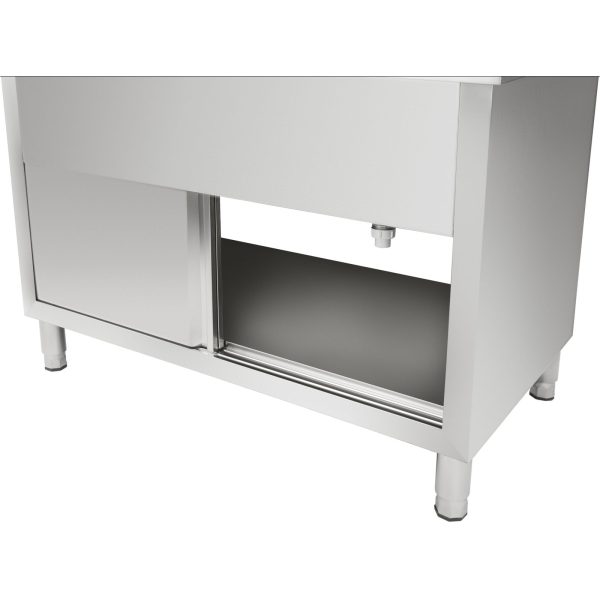 Nerūsējošā tērauda izlietne virtuvei, baseins, platums 120 cm
