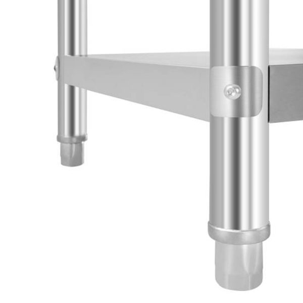 Nerūsējošā tērauda gastronomijas darba tabula ar 120x60cm pagarinājumu