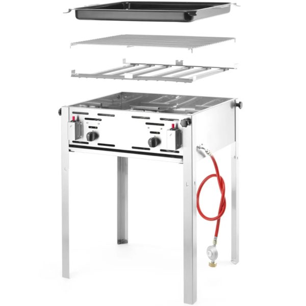 Gāzes grils ar pann grila meistaru Maxi 590x480mm 11,6kW - Hendi 154717