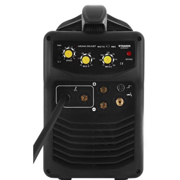 Metināšanas iekārta pusautomātiska metināšanas mig TIG MIG/MAG MMA 250A IGBT Stamos Germany + 5kg stieple