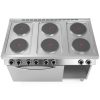Bezmaksas elektriskā virtuve 6 x 2,6kW ar cepeškrāsni GN1/1 3kW platums 120 cm