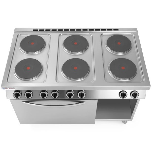 Bezmaksas elektriskā virtuve 6 x 2,6kW ar cepeškrāsni GN1/1 3kW platums 120 cm