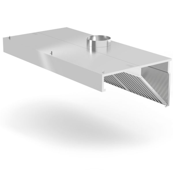 Slīpošs sienas uzlaušanas pārsegs ar labirinta filtru nerūsējošo 120x70x45 cm - Hendi 229293