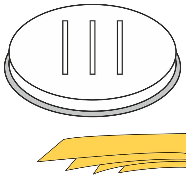 Pappardelle Pappardelle Papepardelle Macaroni Tip. 5x1 mm MPF2.5/4 caurumi - Hendi 229385