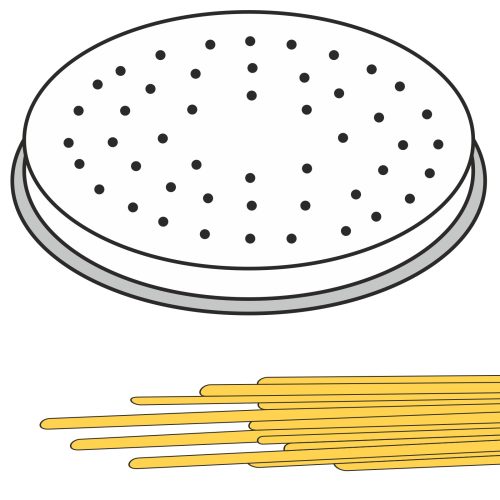 Sietiņa beigas spageti makaronu izgatavošanai 22 caurumu diametrs 2 mm MPF2.5/4 - Hendi 229484
