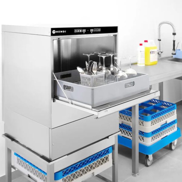 Bāru trauku mazgājamā mašīna stikla stiklam + dozators + sūkņa grozs 40x40cm 230V 3 programmas