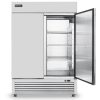 Virtuves līnijas nerūsējošā tērauda saldēšanas skapis 2 durvju GN2/1 420W 1300L