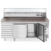2 -DOOR PIZZA saldēšanas galds ar 7 atvilktņu granīta countertop platumu 202cm - Hendi 232842