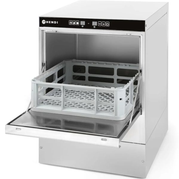 Bāra trauku mazgājamā mašīna stikla stikla ātrai un ekonomiskai + dozatoram + sūkņa grozs 40x40cm 230V
