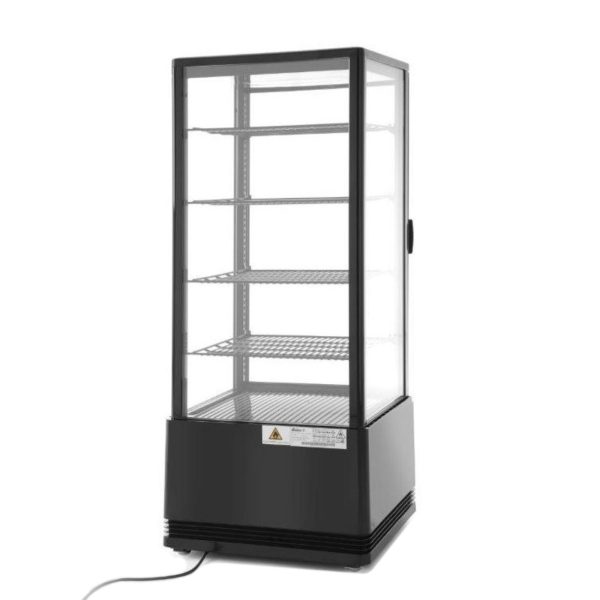 Konfekcijas atdzesēšanas vietne 4 plaukti 98L LED - melns