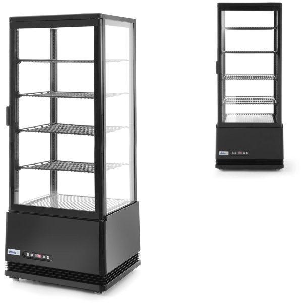 Konfekcijas atdzesēšanas vietne 4 plaukti 98L LED - melns