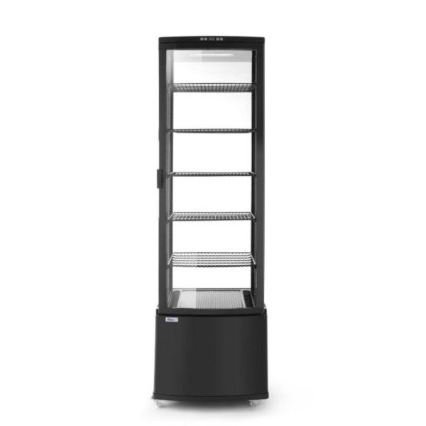 Konfekcijas saldēšanas vieta uz riteņiem 5 plaukti 280L LED - melns