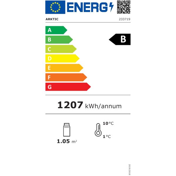 Ekspozīcijas dzesēšanas vieta 160L 2 plaukti arkktic hendi 233719
