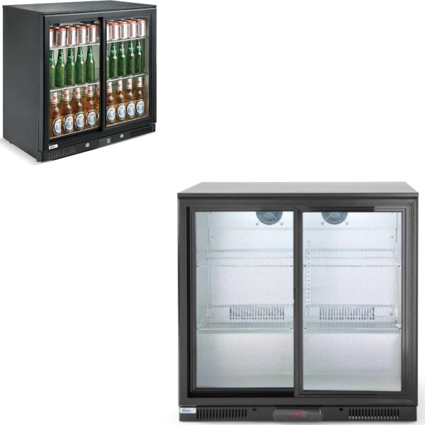 Bāra ledusskapis 2 durvju dzērienu platumam 90cm 228L