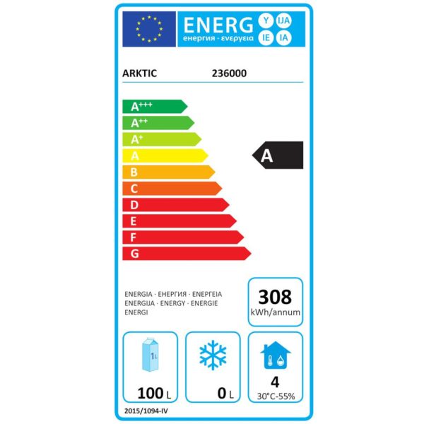 Enerģijas taupīšanas atdzesēta skapja 0-8C 200 l 124 budžeta rindā - Hendi 236000