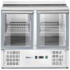 2 -durvju stiklotu salātu galds ar vāku 2X GN1/1 3x GN1/6 247 L - Hendi 236246