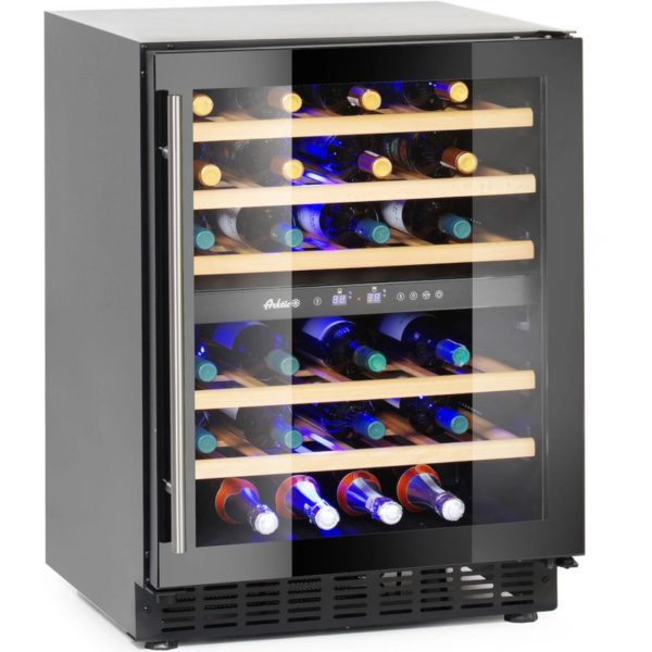 Divkārša zonas vīna ledusskapis 46 pudelēm 133 l 90 W