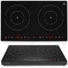 Indukcijas virtuve ar skārienpaneli 2 Melnās līnijas sildīšanas lauki Diametrs 22 cm 3500 W - Hendi 239414
