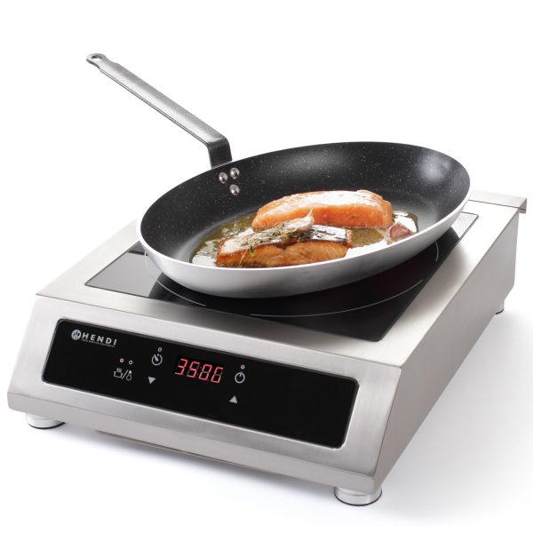 Elektroniskā indukcijas plīts katliem un pannām ar diametru. 16–30 cm 3500 W