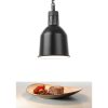 Lukturis sildīšanai traukos - piekārtā cilindriskā koniska melnā diametrs 175 mm 250W - Hendi 273852