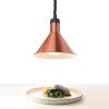 Ēdiena sildītāja lampa - piekarināma, koniska, vara, 250 W