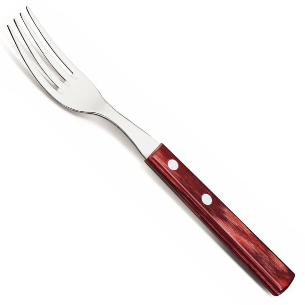 Galda dakša picu steiku nerūsējošā steika horeca komplektam 12 gab. 200 mm sarkans