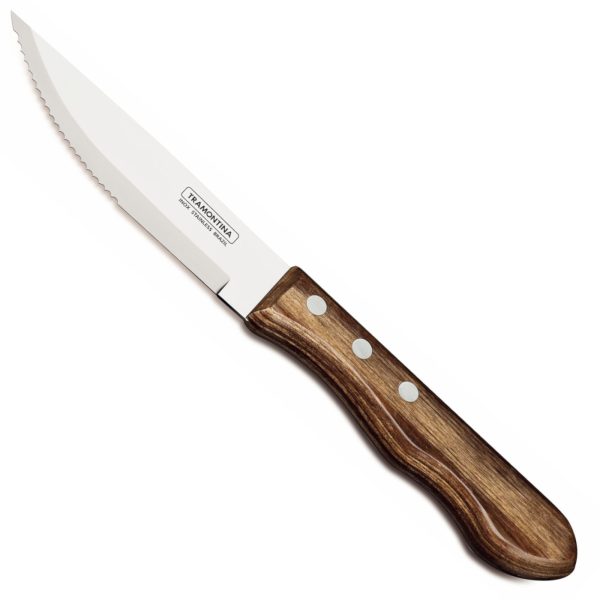 Nažu komplekts steikiem ar koka churrasco jumbo rokturi 4 gab. 255 mm