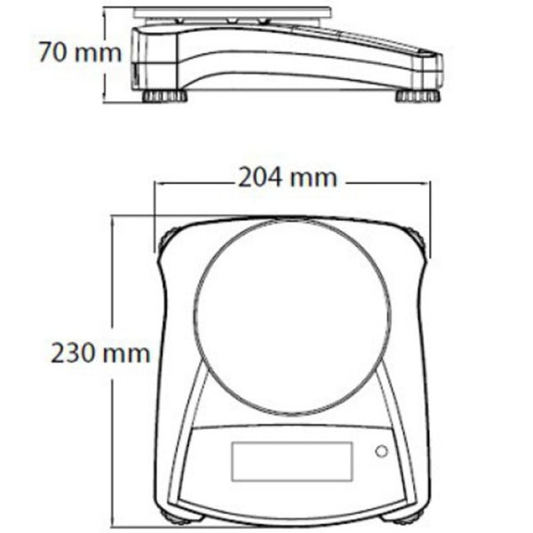 Tehniskās tabulas apsekojuma precizitātes kompaktais navigators NV 620G / 0,01G - OHAUS NV622