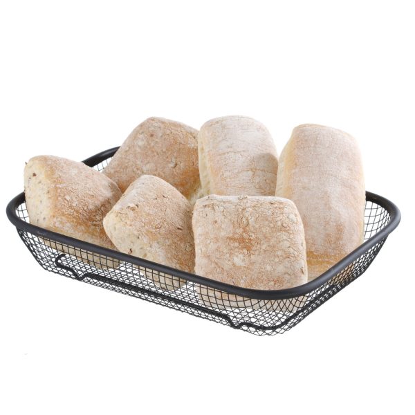 Stiepļu grozs maizes ruļļu maizes pasniegšanai 295x220x60 mm melns - Hendi 425558