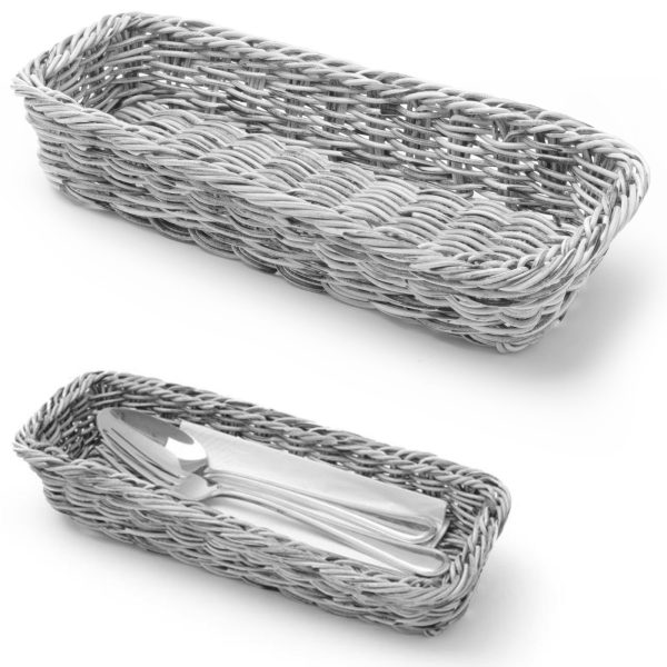 Galda piederumu groza dakšas naži pelēki melange 270x100x45 mm - Hendi 426081