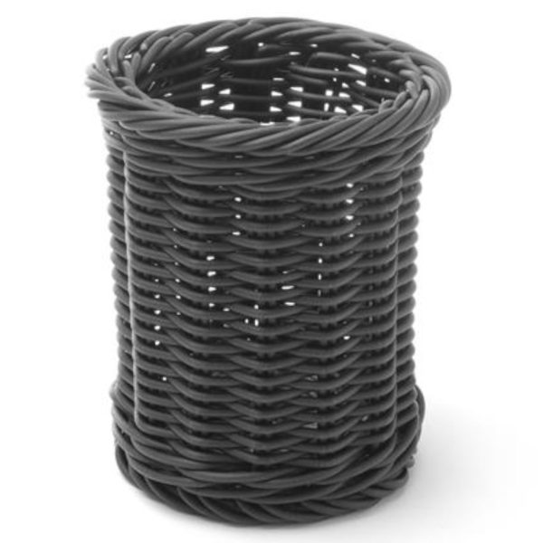 Galda piederumu groza dakšas naži apaļi karoti melns diametrs 100x120 mm - Hendi 426210