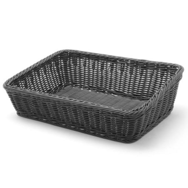 Maizes ekspozīcijas grozs. Melna leening maize 400x300x120 mm - Hendi 426661