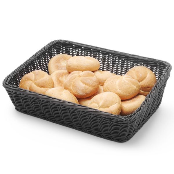 Maizes ekspozīcijas grozs. Melna leening maize 400x300x120 mm - Hendi 426661
